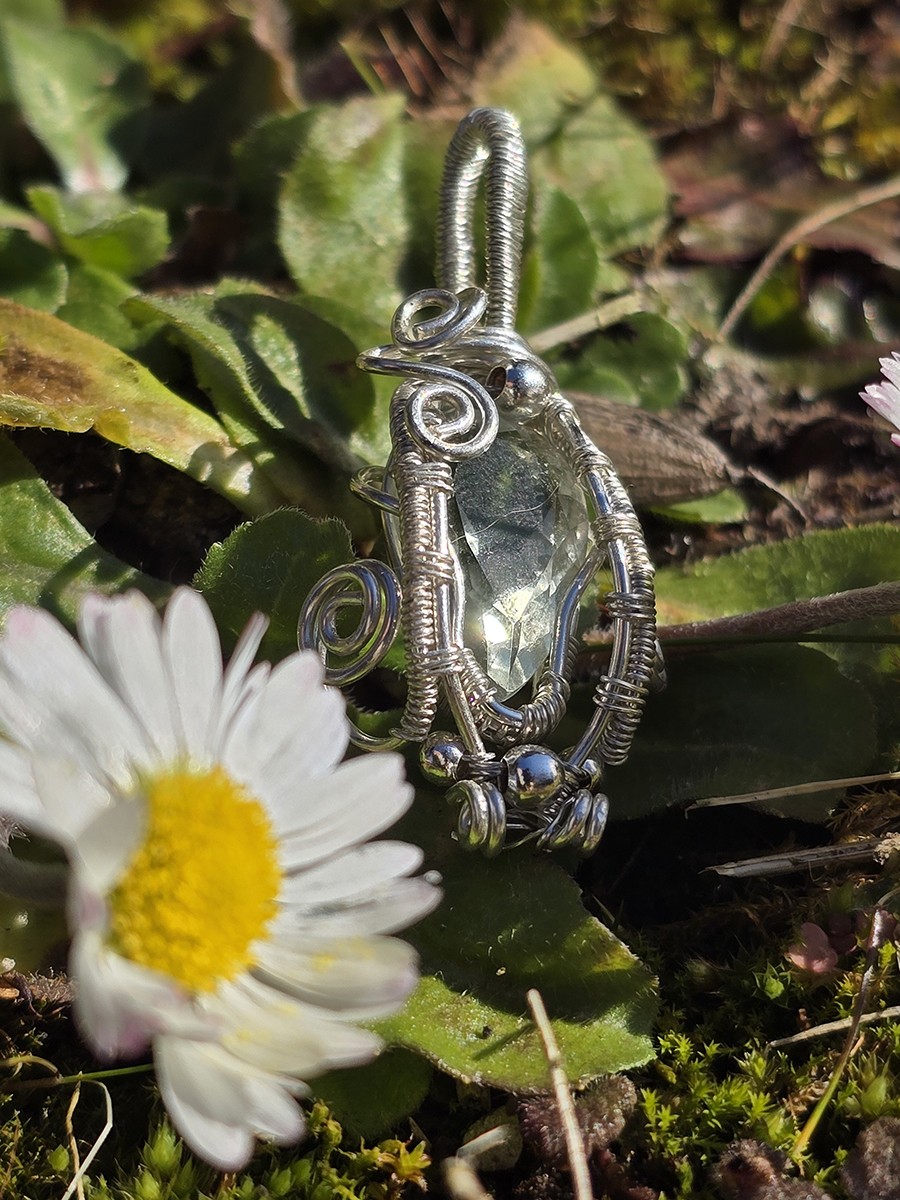 Image d'illustration du produit Pendentif prasiolite et argent