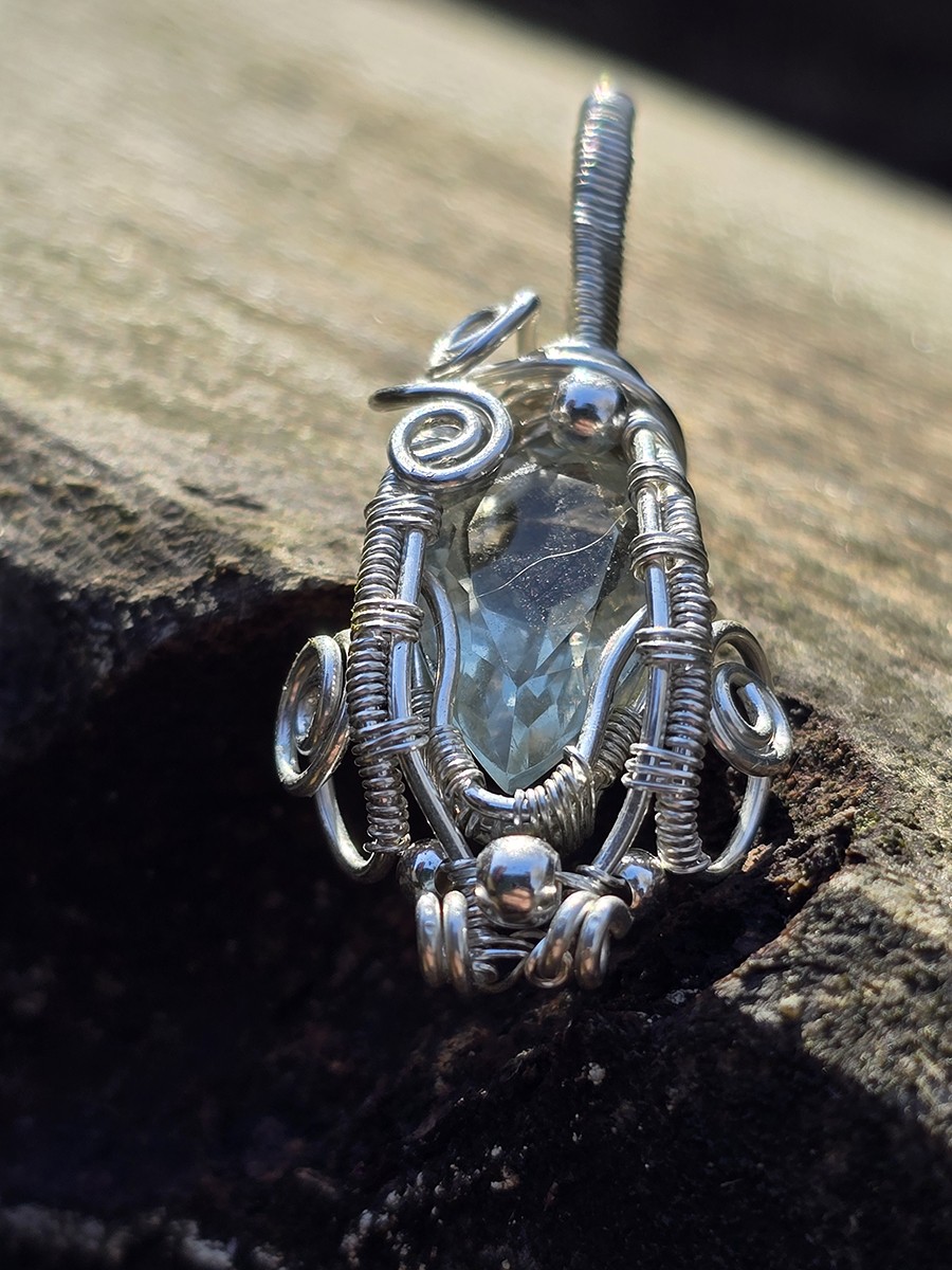 Image d'illustration du produit Pendentif prasiolite et argent