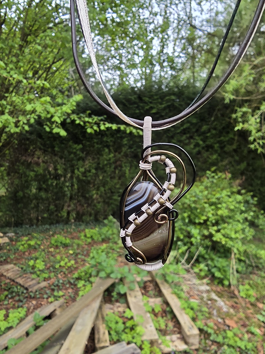 Image d'illustration du produit Pendentif agate ribanée