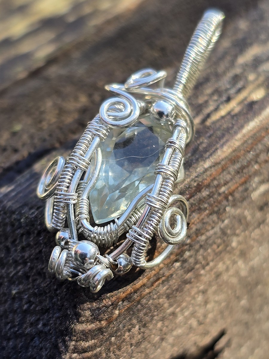 Image d'illustration du produit Pendentif prasiolite et argent