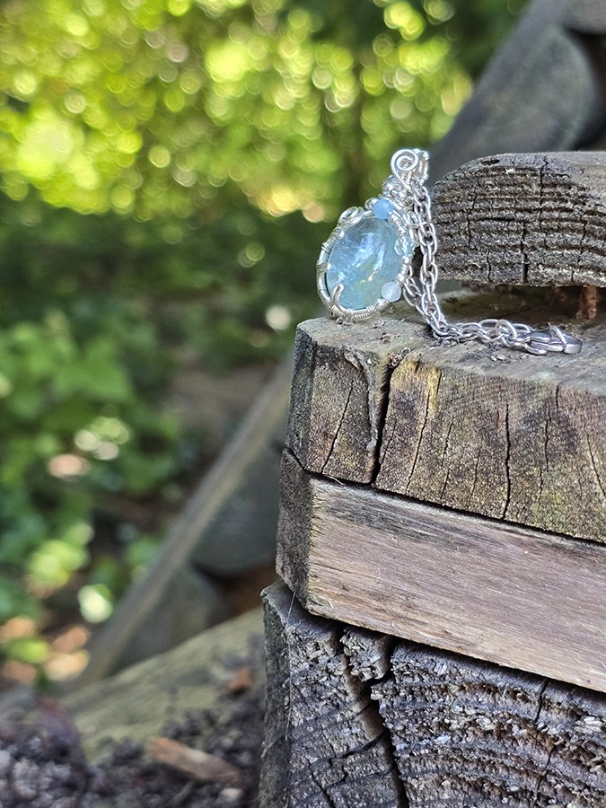Image d'illustration du produit Pendentif aigue-marine et argent