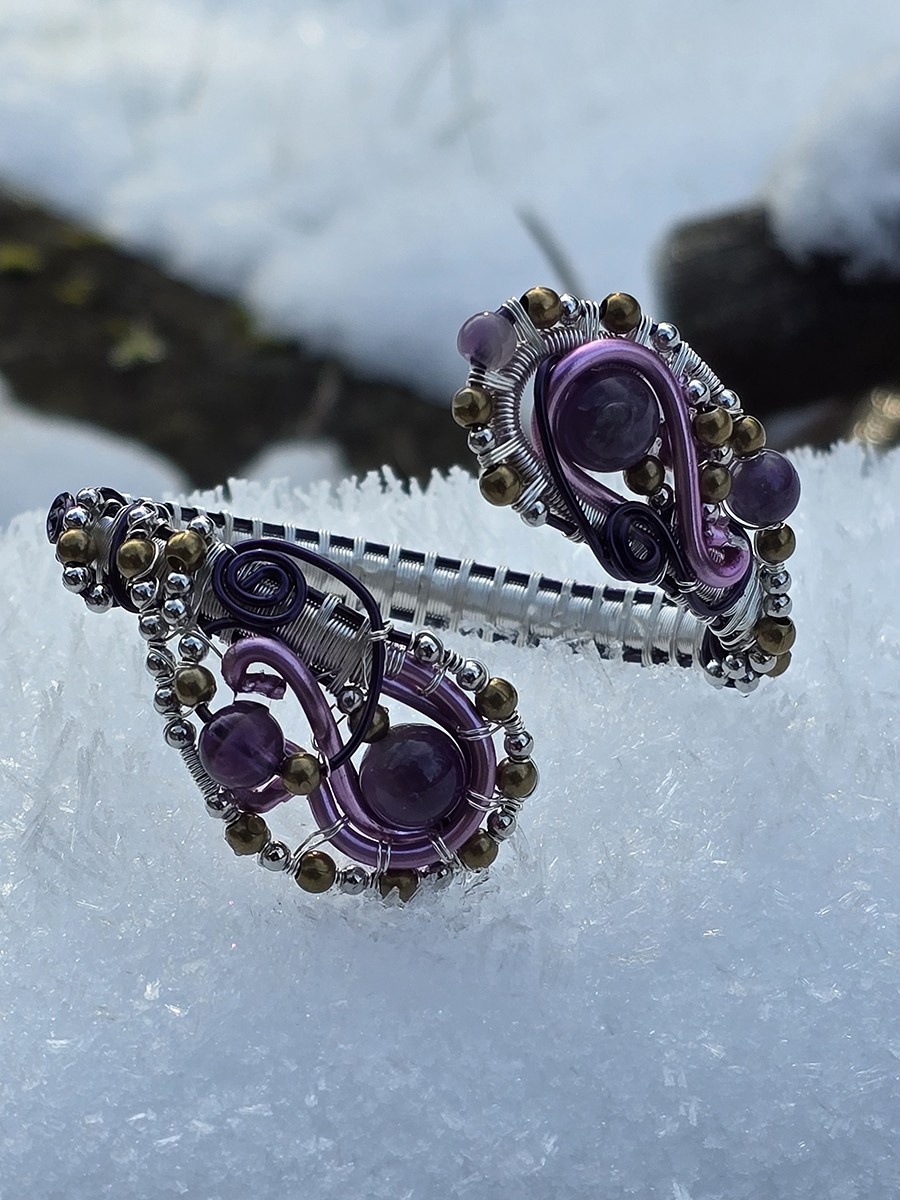 Image d'illustration du produit Bracelet serpent améthyste