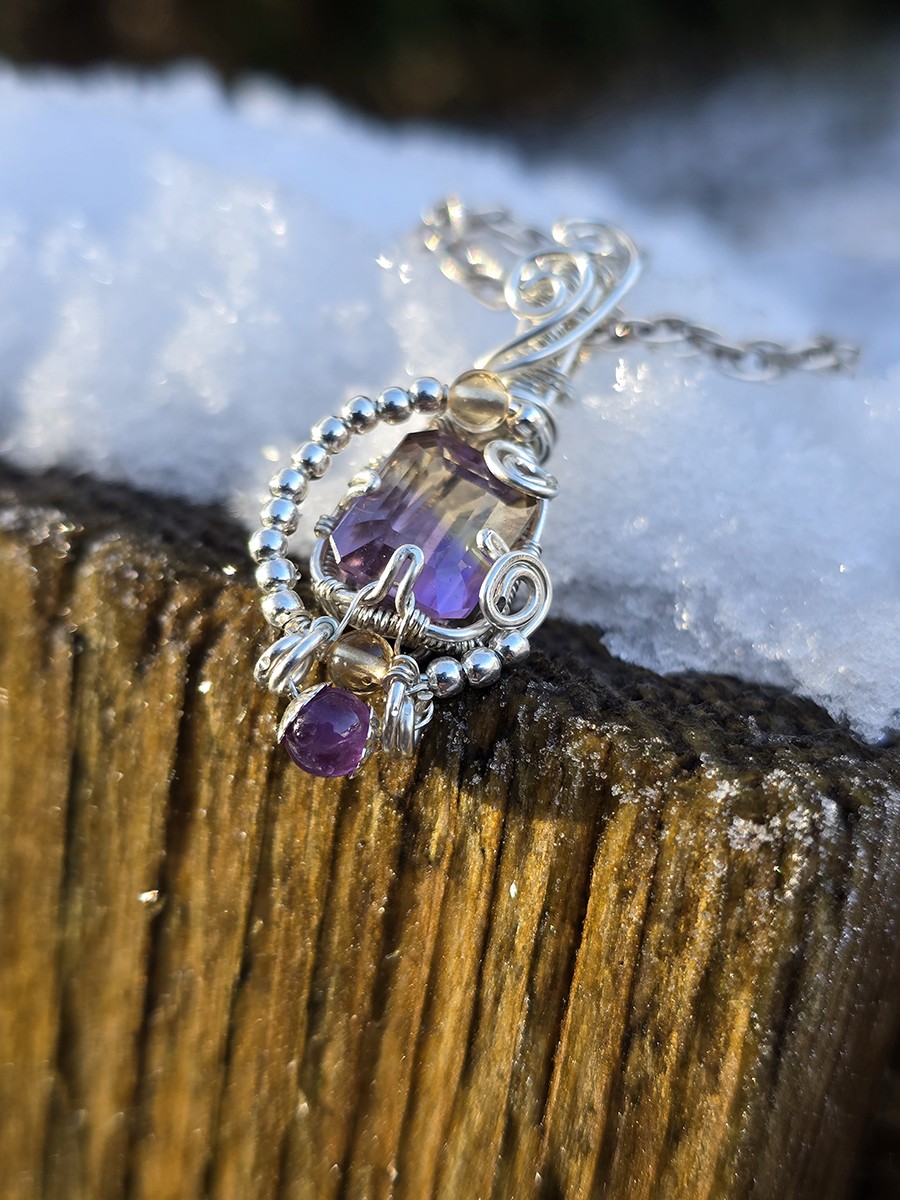 Image d'illustration du produit Pendentif amétrine et argent