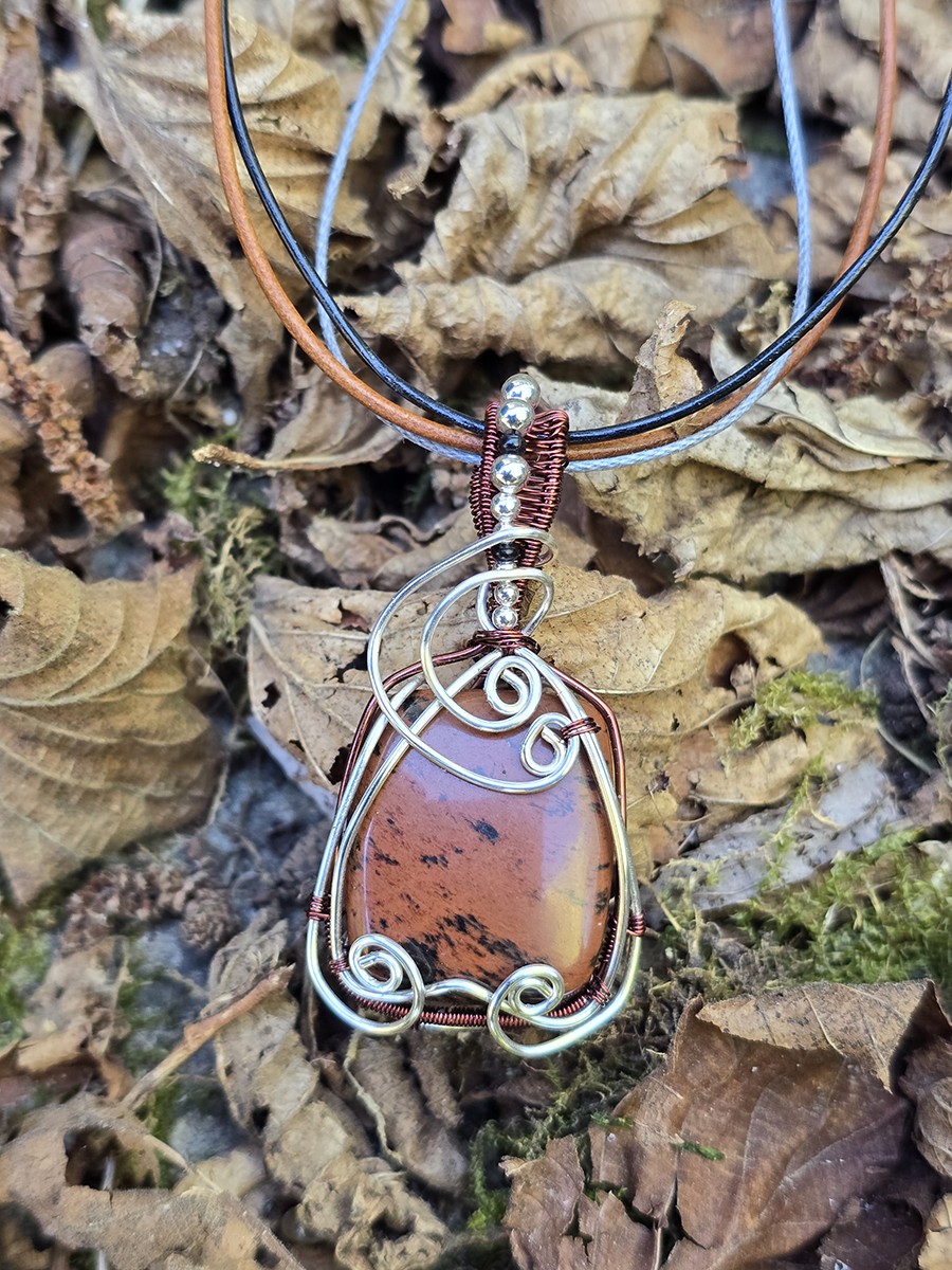 Image d'illustration du produit Pendentif obsidienne acajou