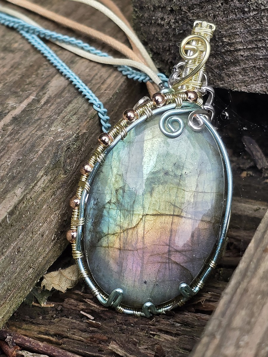 Image d'illustration du produit Pendentif Labradorite pastel