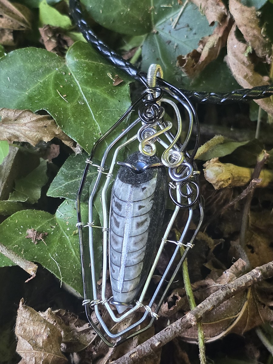 Image d'illustration du produit Pendentif orthoceras "gothique"