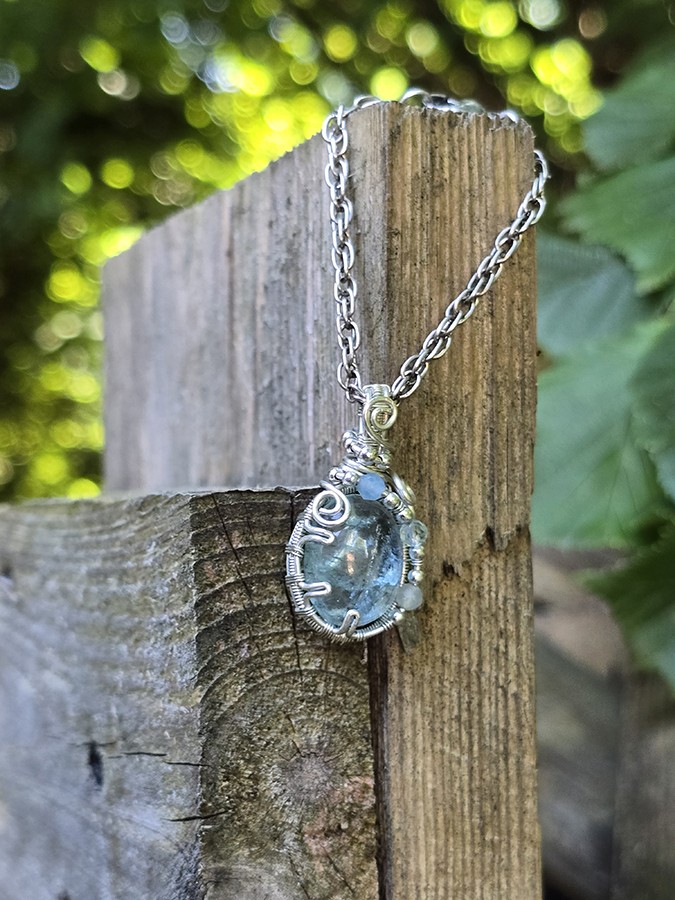Image d'illustration du produit Pendentif aigue-marine et argent