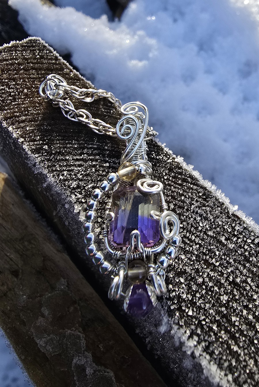 Image d'illustration du produit Pendentif amétrine et argent