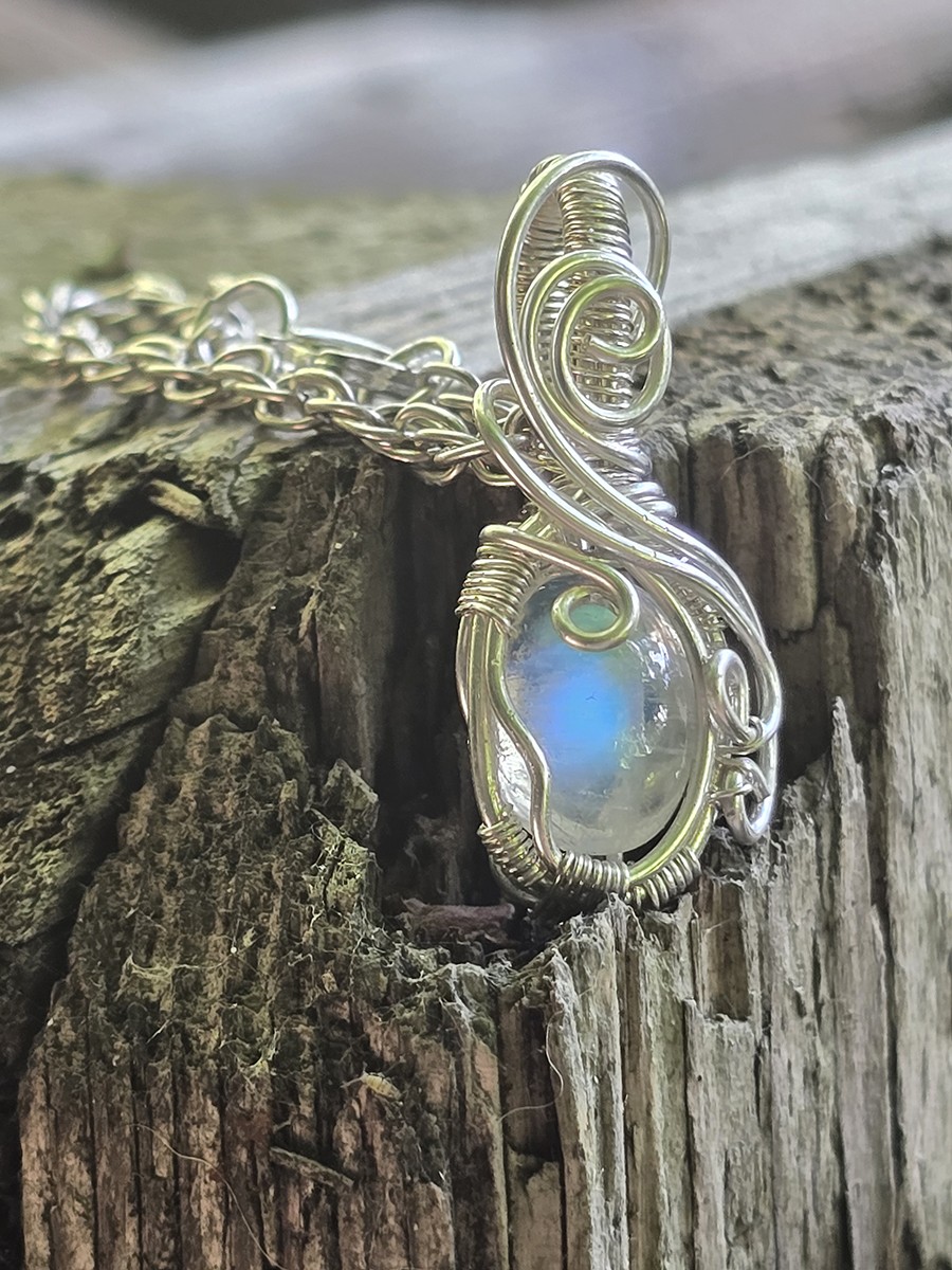 Image d'illustration du produit Pendentif péristérite et argent