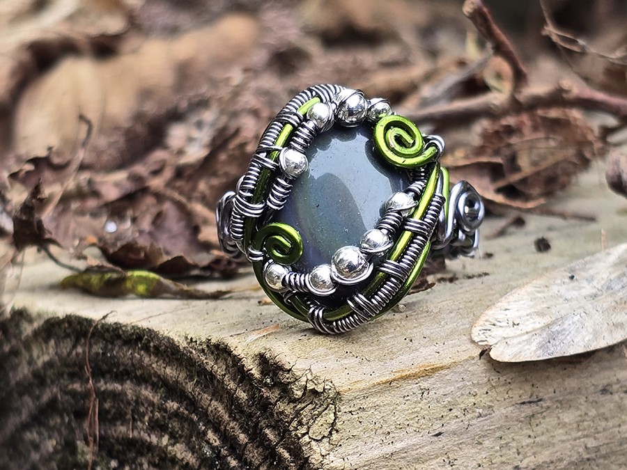 Image d'illustration du produit Bague Obsidienne oeil céleste