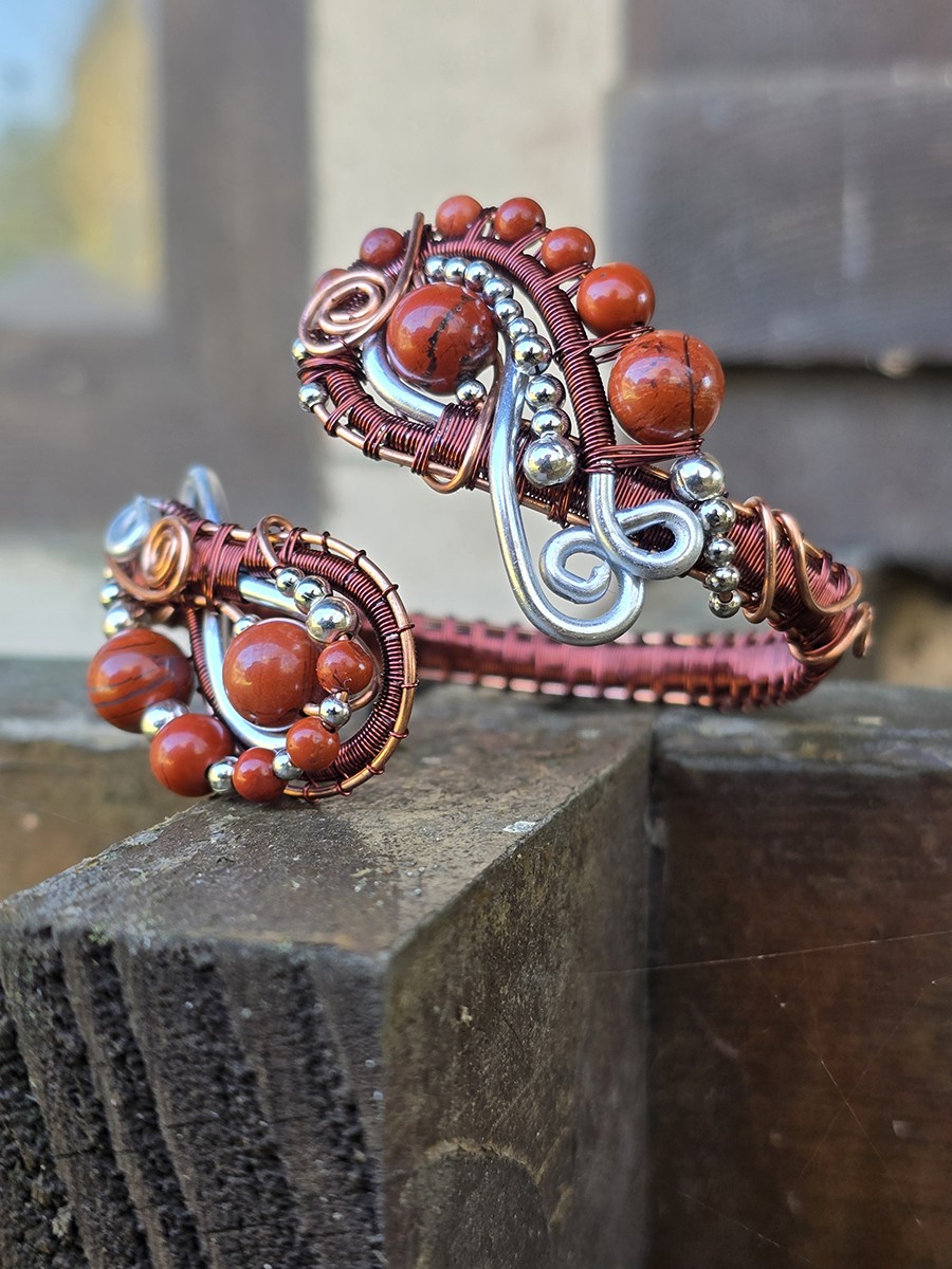 Image d'illustration du produit Bracelet serpent Jaspe rouge