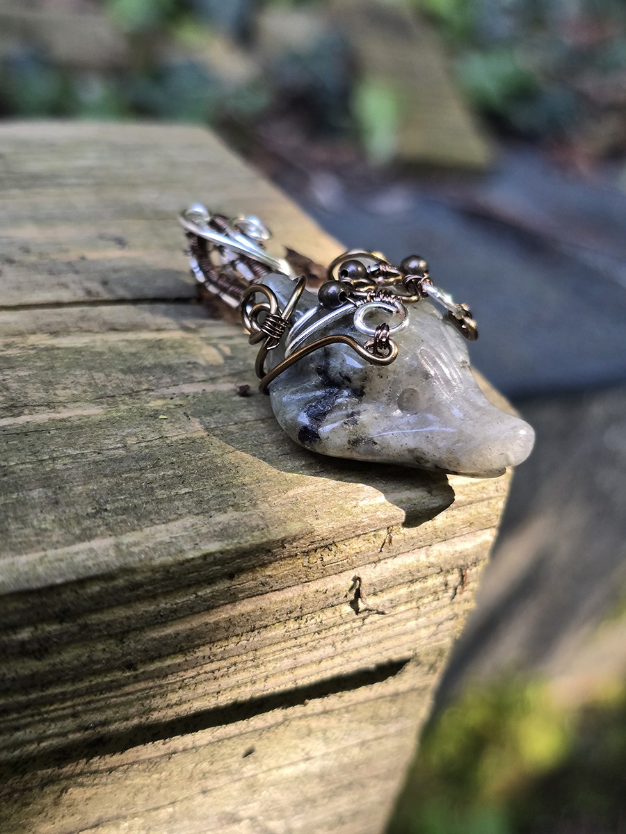 Image d'illustration du produit Pendentif renard labradorite