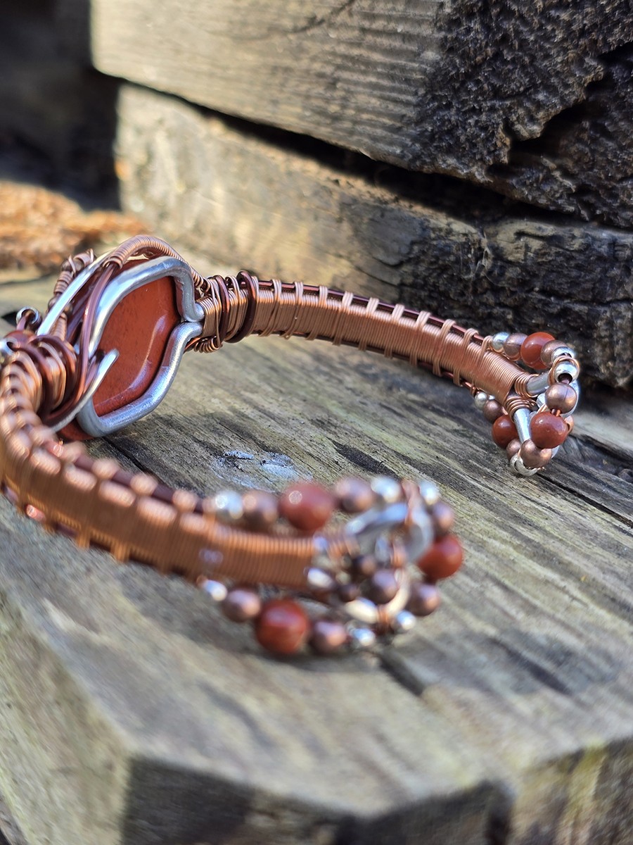 Image d'illustration du produit Bracelet rigide Jaspe rouge