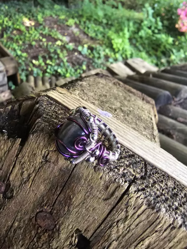 Image d'illustration du produit Bague labradorite violette