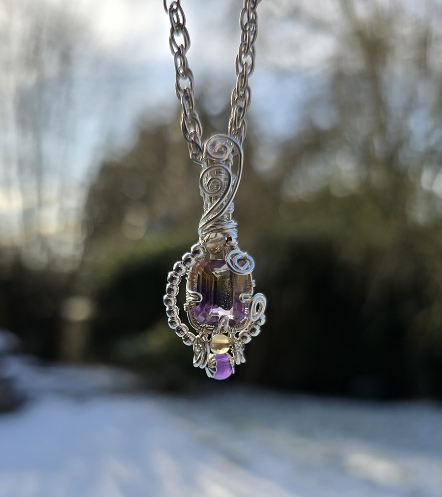 Image d'illustration du produit Pendentif amétrine et argent