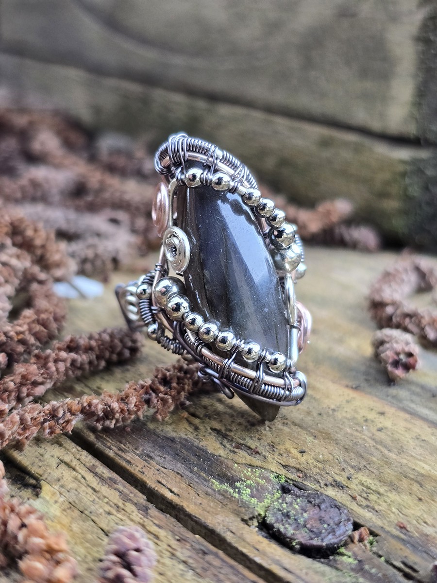 Image de couverture du produit Bague labradorite en fuseau