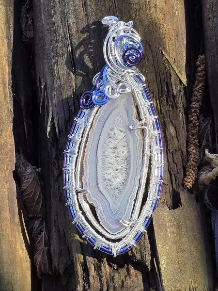 Image de couverture du produit Grand pendentif tranche d'agate