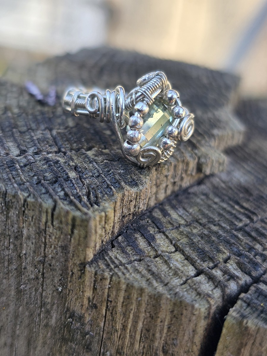 Image d'illustration du produit Bague en argent tourmaline bleu-vert