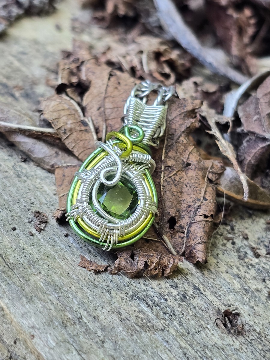 Image de couverture du produit Pendentif tourmaline verte et argent