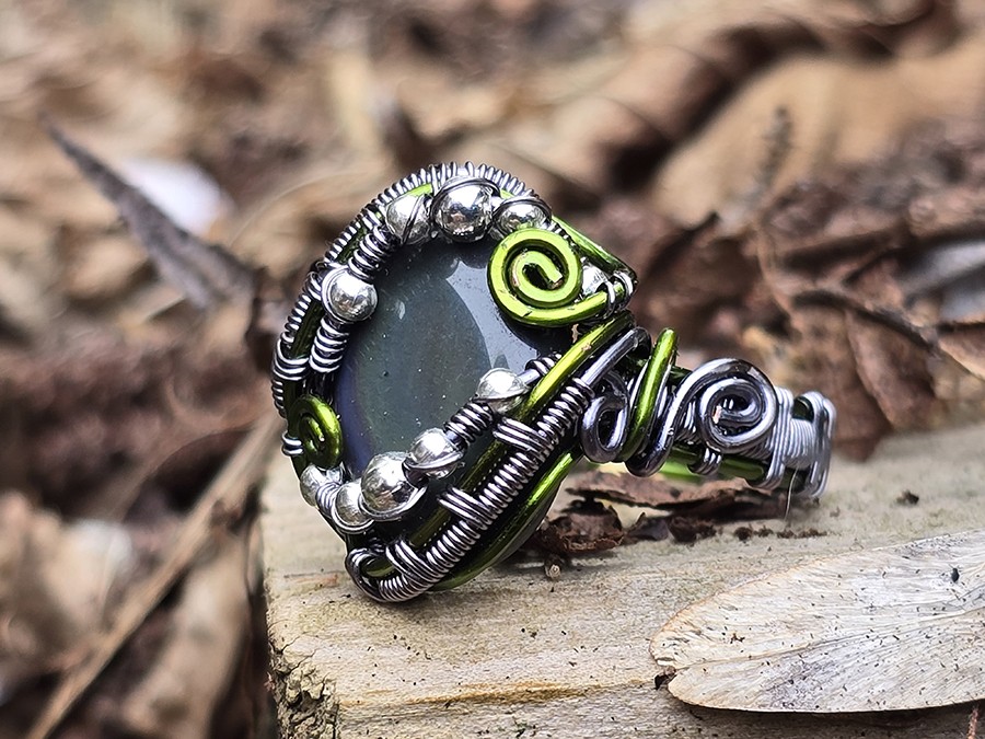 Image de couverture du produit Bague Obsidienne oeil céleste
