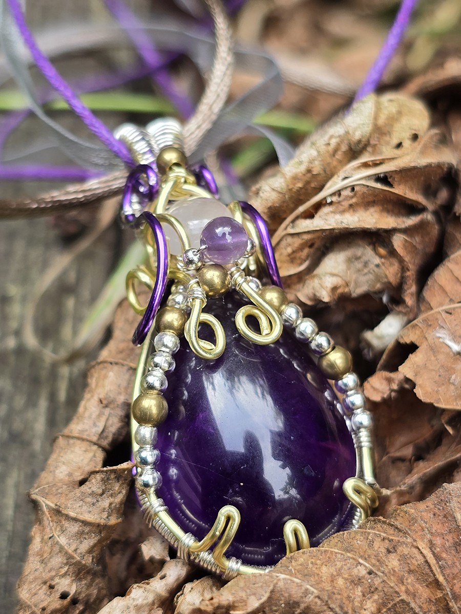 Image de couverture du produit Pendentif améthyste et quartz rose