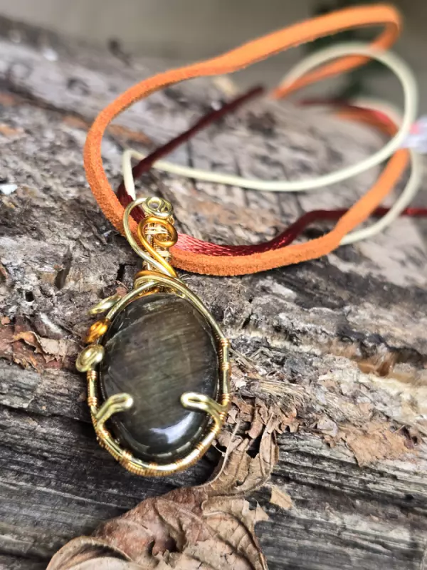 Image d'illustration du produit Pendentif labradorite "sunburst"