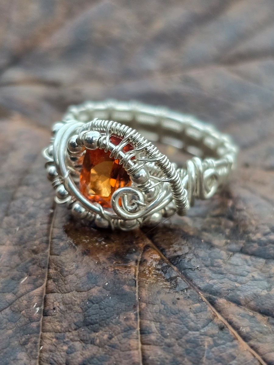 Image d'illustration du produit Bague en argent et spessartite