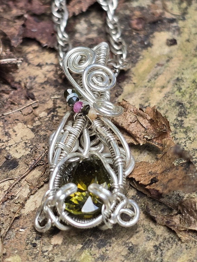 Image d'illustration du produit Pendentif argent et tourmalines