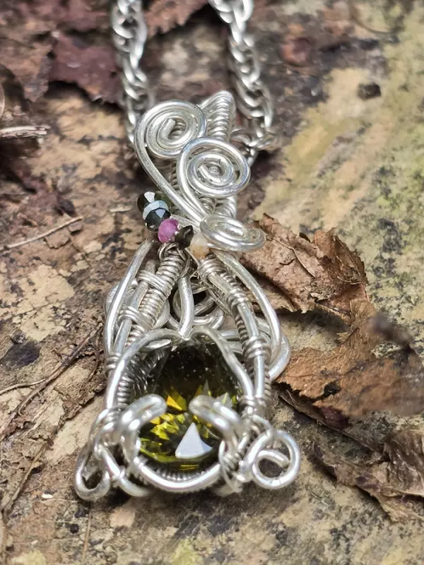 Image d'illustration du produit Pendentif argent et tourmalines