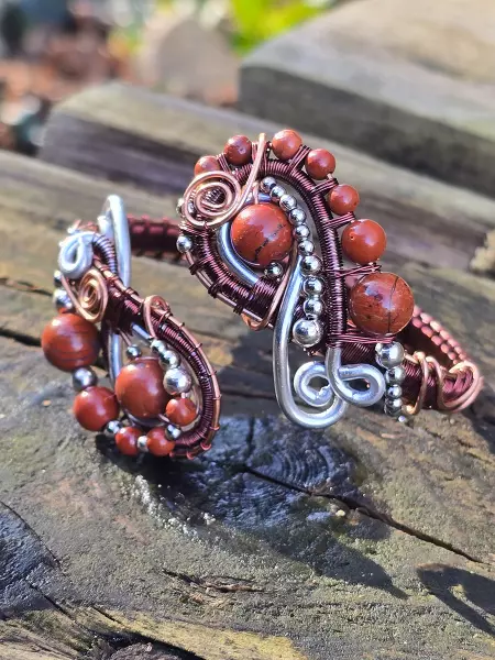 Image de couverture du produit Bracelet serpent Jaspe rouge