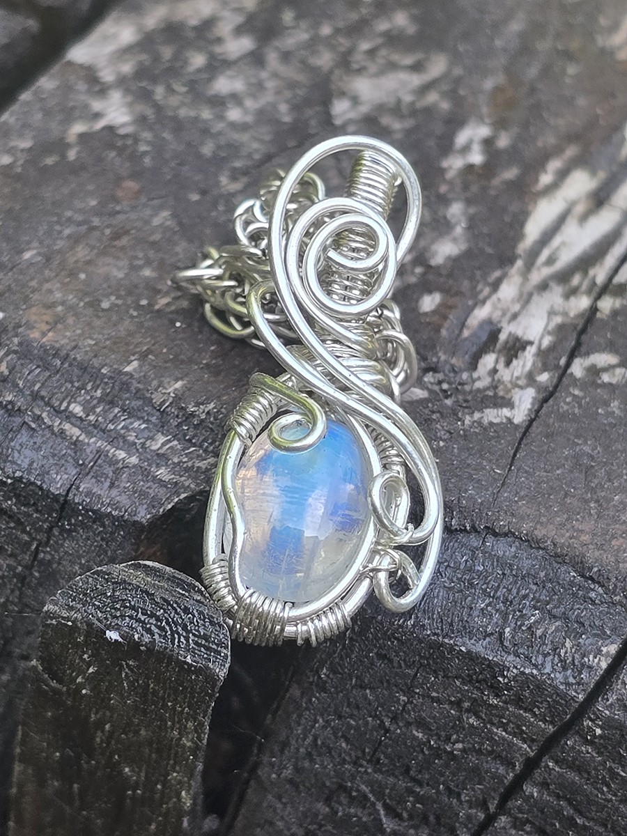 Image d'illustration du produit Pendentif péristérite et argent