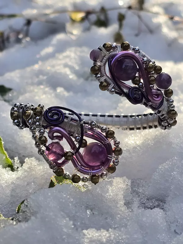 Image d'illustration du produit Bracelet serpent améthyste