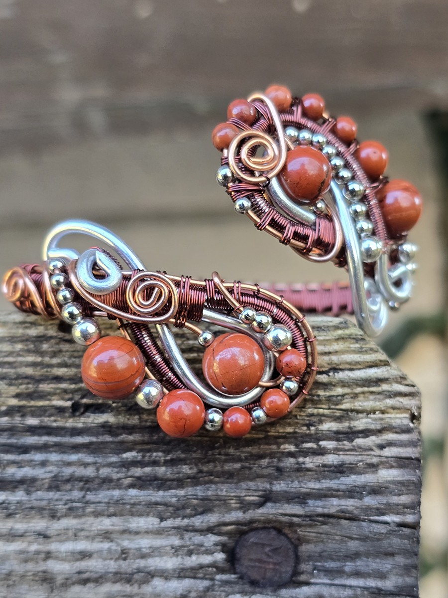 Image d'illustration du produit Bracelet serpent Jaspe rouge