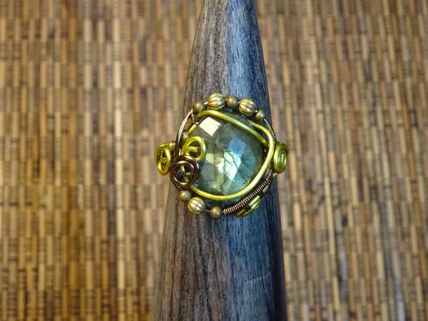 Image de couverture du produit Bague labradorite facettée