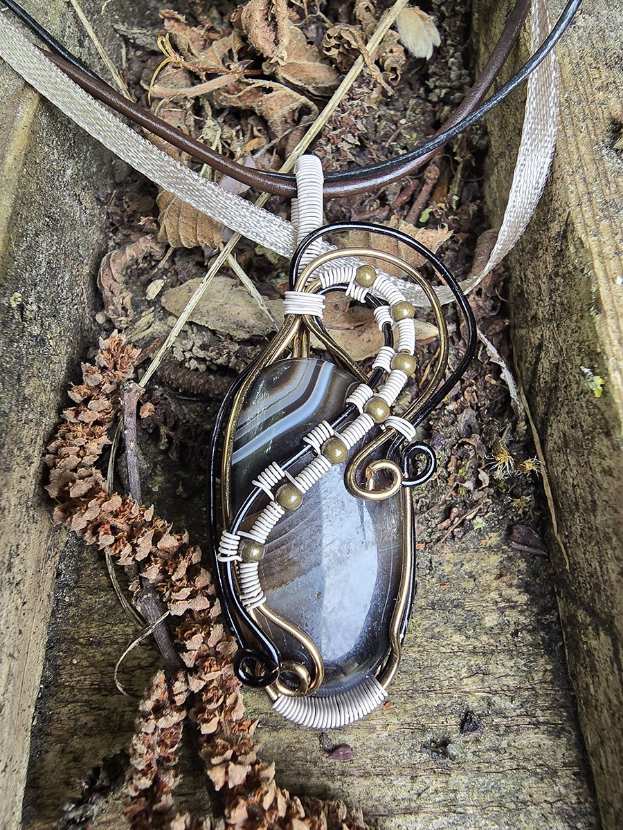 Image d'illustration du produit Pendentif agate ribanée