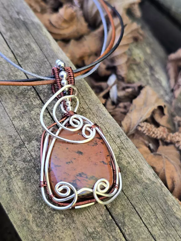 Image d'illustration du produit Pendentif obsidienne acajou