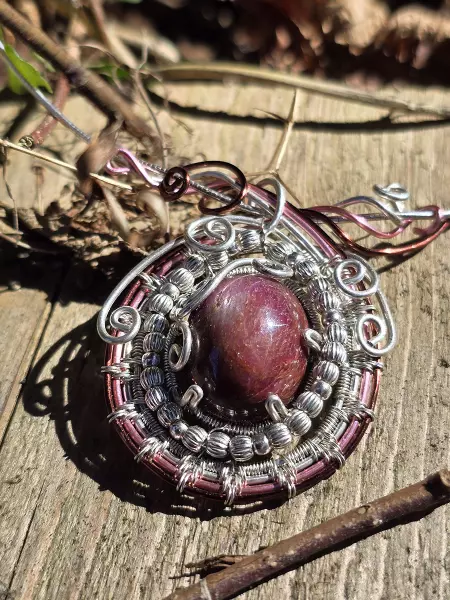 Image de couverture du produit Collier en argent et Rubis