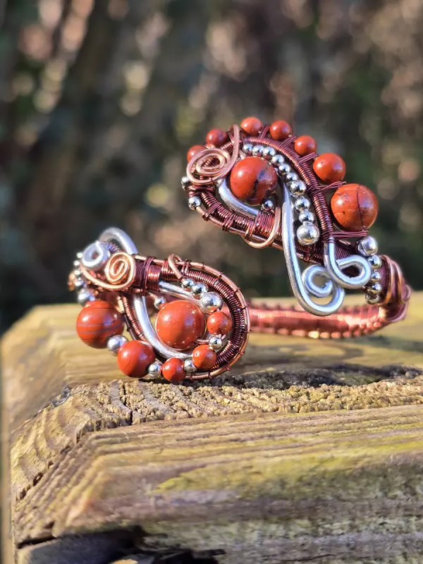 Image d'illustration du produit Bracelet serpent Jaspe rouge