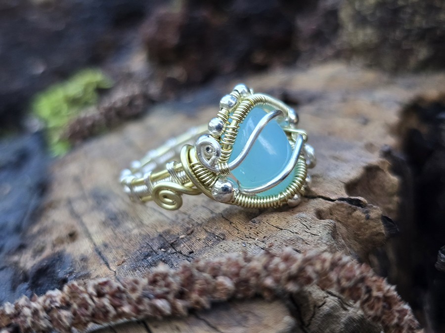 Image de couverture du produit Bague agate  bleue