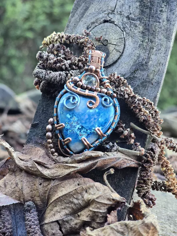 Image d'illustration du produit Pendentif Azurite et aigue-marine