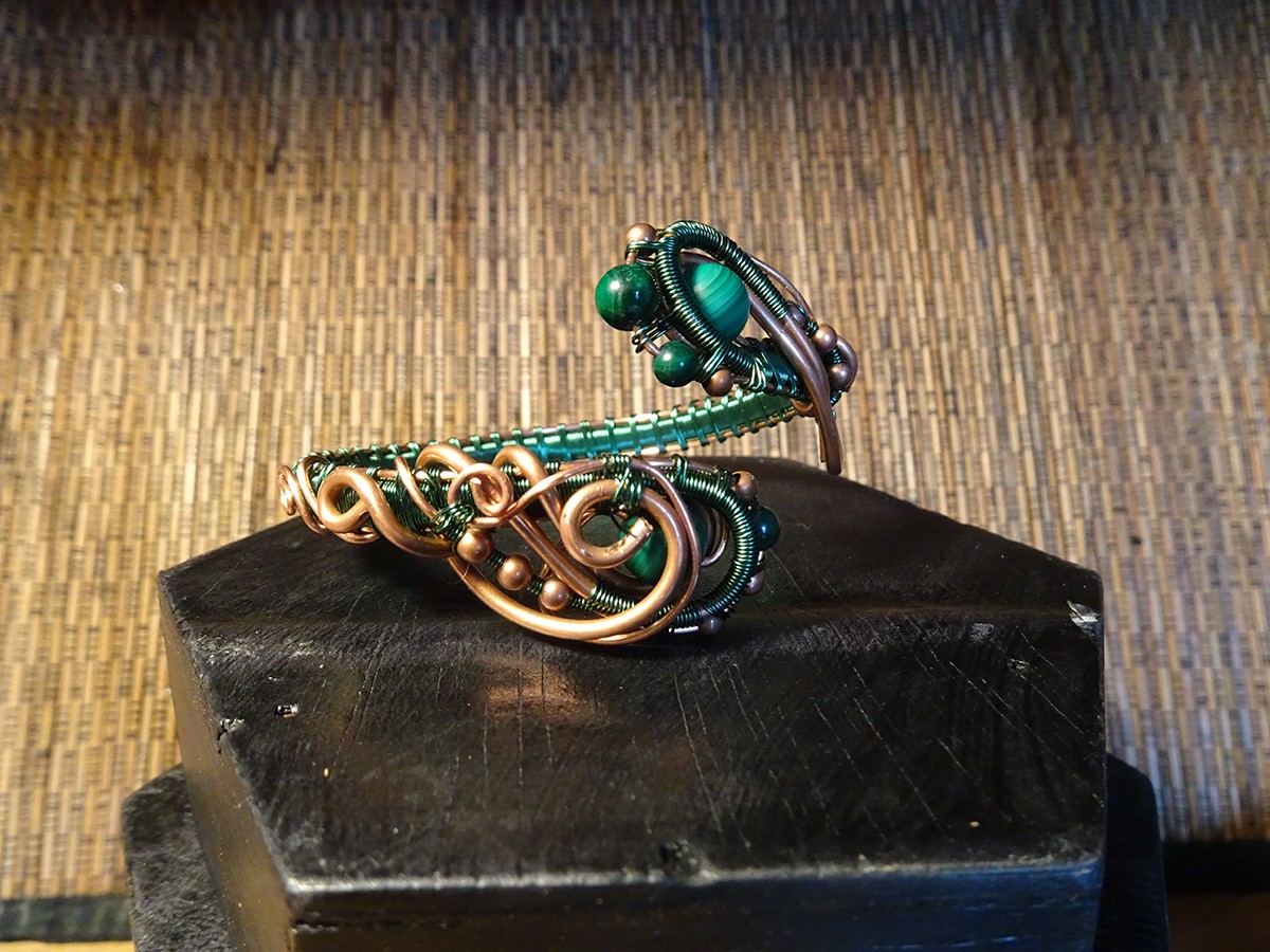 Image de couverture du produit Bracelet serpent malachite