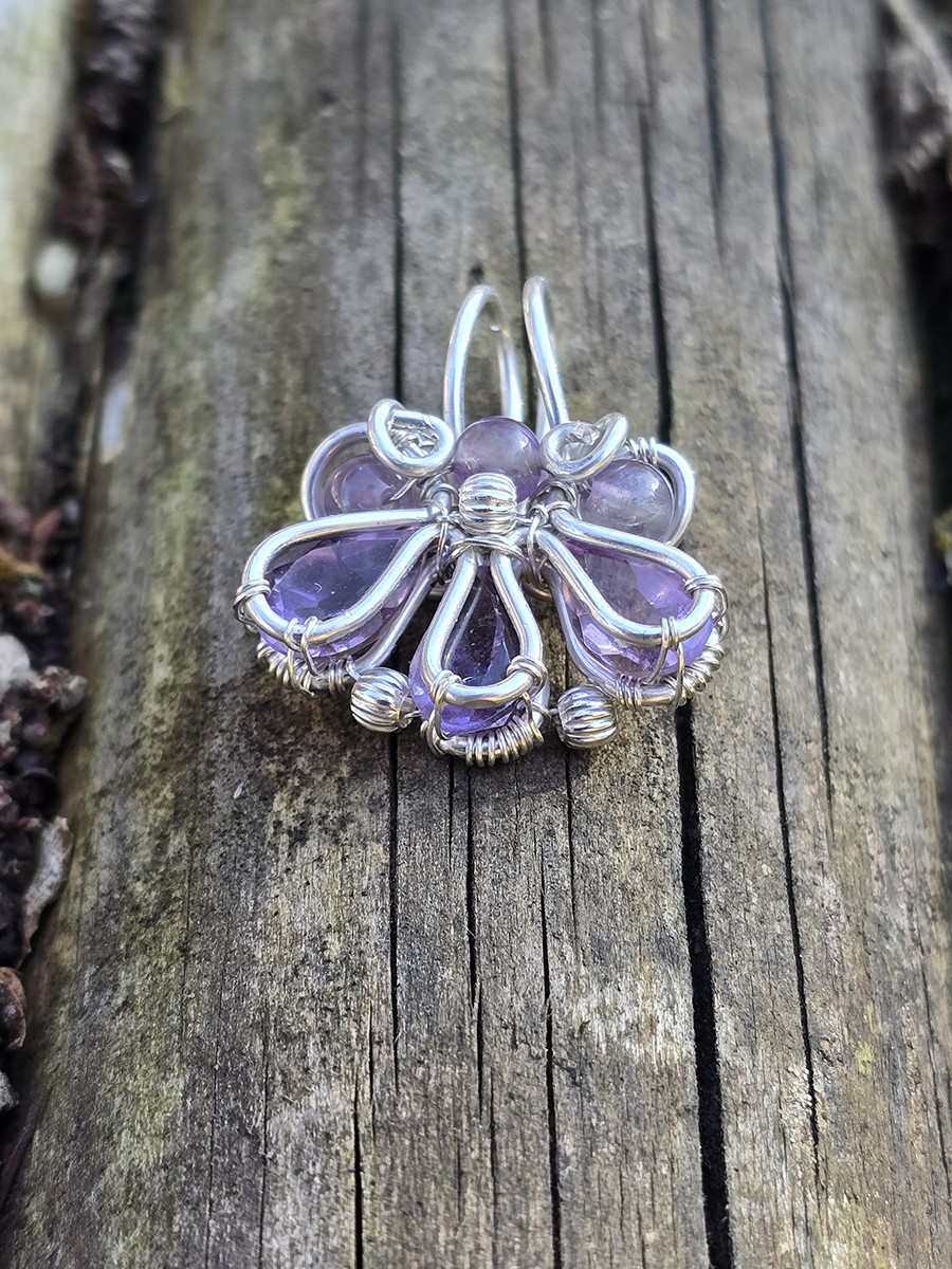 Image d'illustration du produit Pendentif améthystes et argent