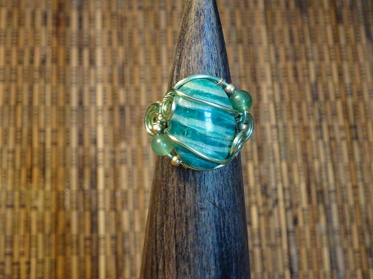 Image de couverture du produit Bague Amazonite tigrée