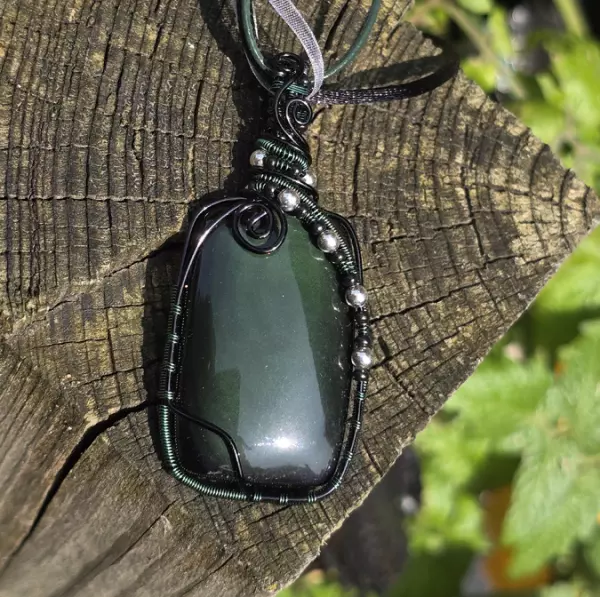 Image de couverture du produit Pendentif obsidienne "oeil céleste"