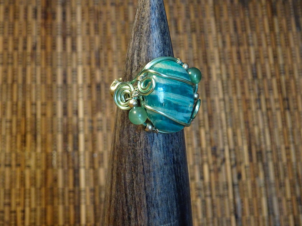 Image d'illustration du produit Bague Amazonite tigrée