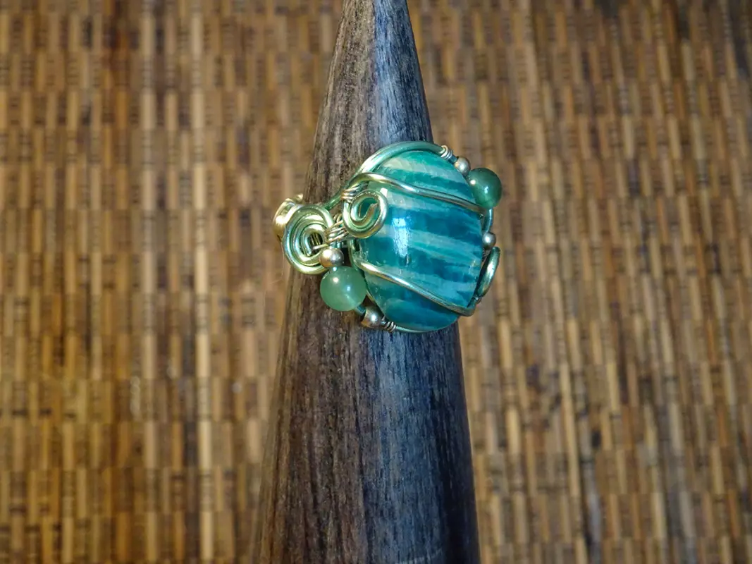 Image d'illustration du produit Bague Amazonite tigrée