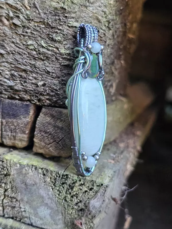Image d'illustration du produit Pendentif amazonite et opale fumée