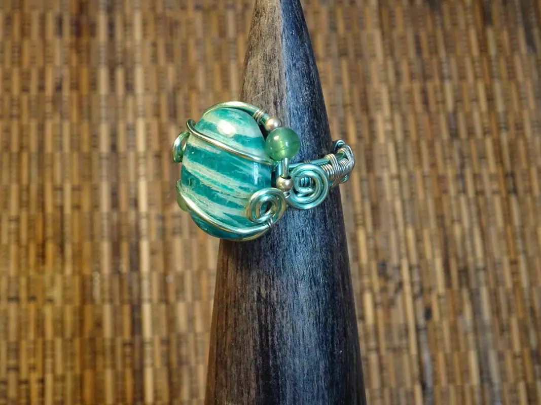 Image d'illustration du produit Bague Amazonite tigrée