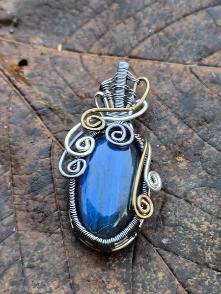 Image de couverture du produit Pendentif labradorite bleue ovale