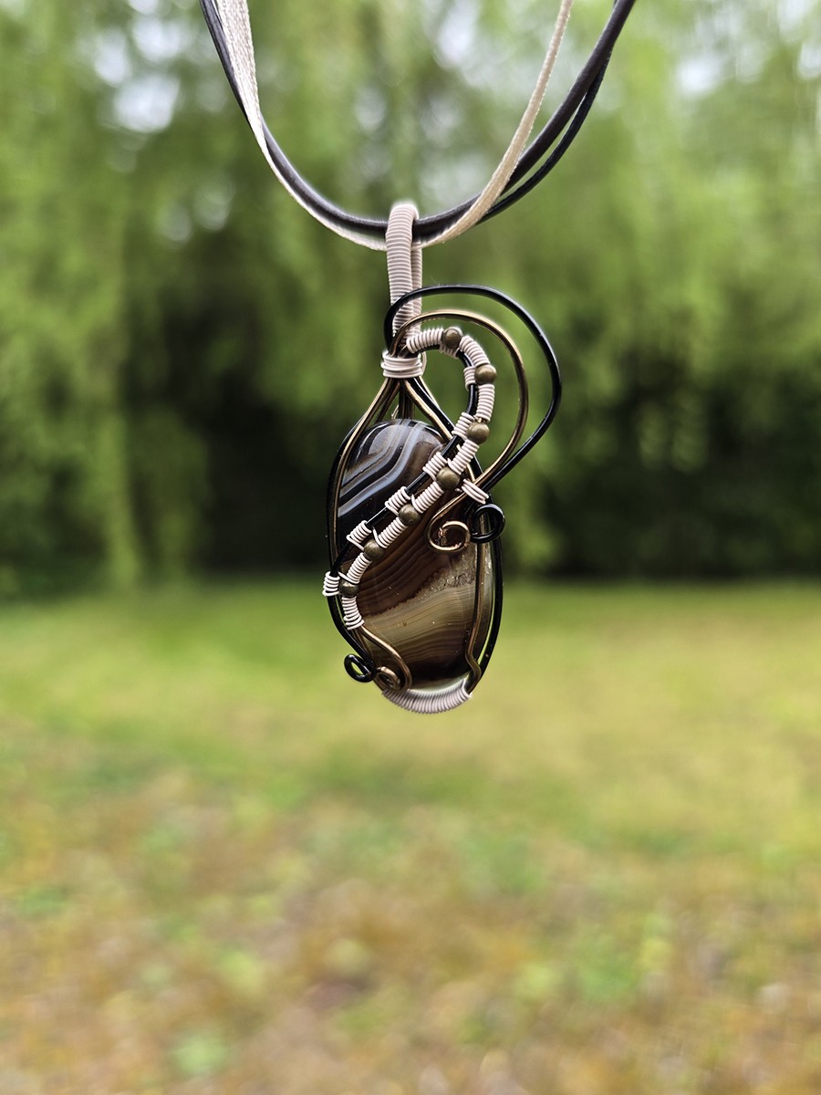 Image d'illustration du produit Pendentif agate ribanée